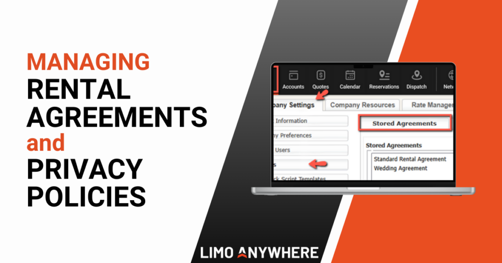 Managing Rental Agreements and Privacy Policies with Limo Anywhere Branding