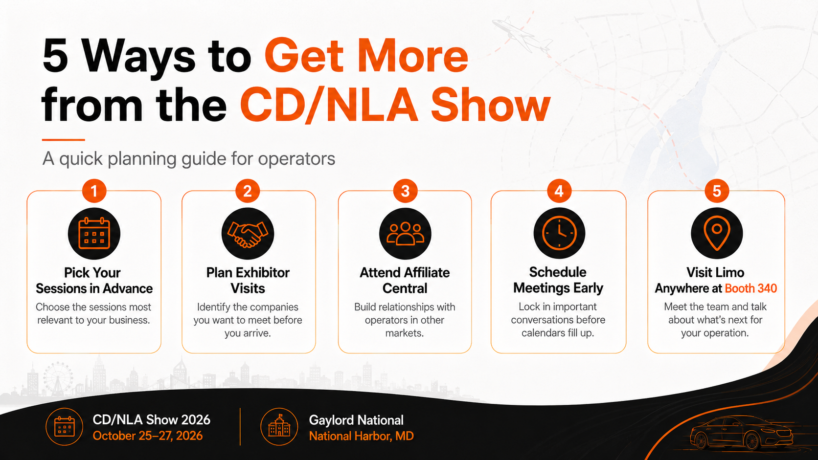 Five ways transportation operators can get more value from the 2026 CD/NLA Show