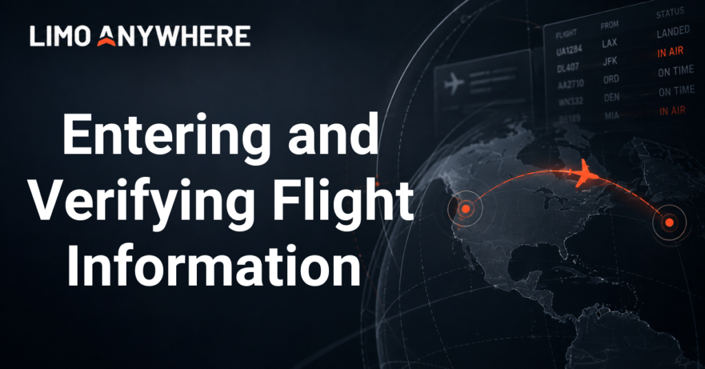 Entering and Verifying Flight Information