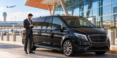 Premium airport pickup with executive chauffeur